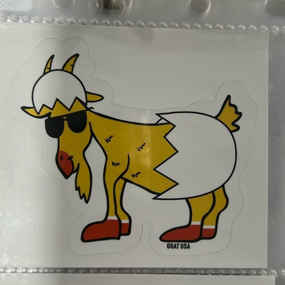 GOAT USA Yellow and White sticker